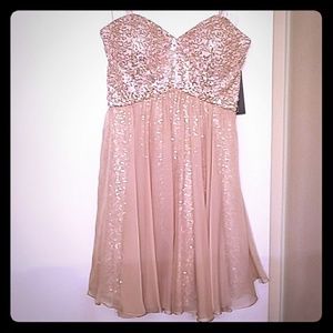 Prom/Homecoming/Wedding Strapless Sequin Dress